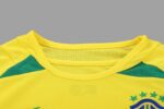 Brazil 2002 FIFA World Cup Home Long Sleeve Retro Kids Kit - Image 3