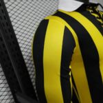 Al-Ittihad 2026-27 Yellow-Black Striped Lace-Up Special Edition Long Sleeve Jersey Player Version - Image 4