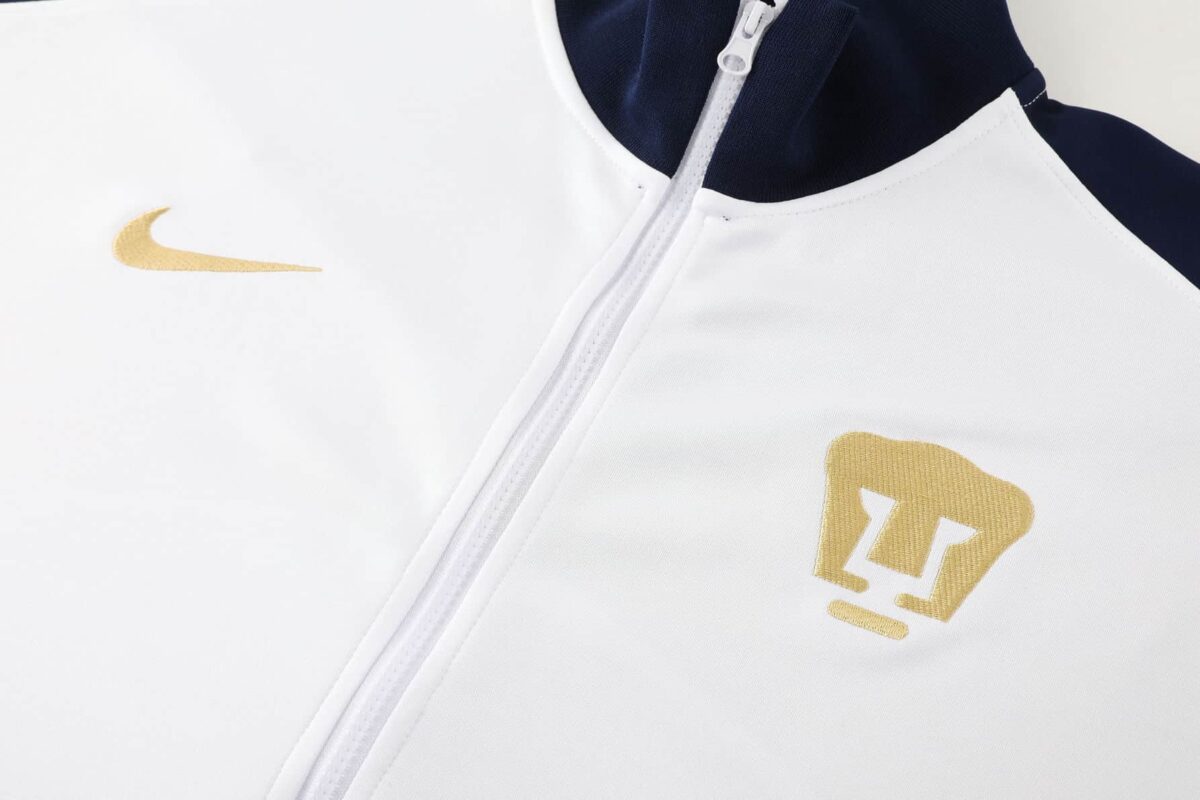 UNAM Pumas 2024-25 White-Blue Jacket Tracksuit - Image 4