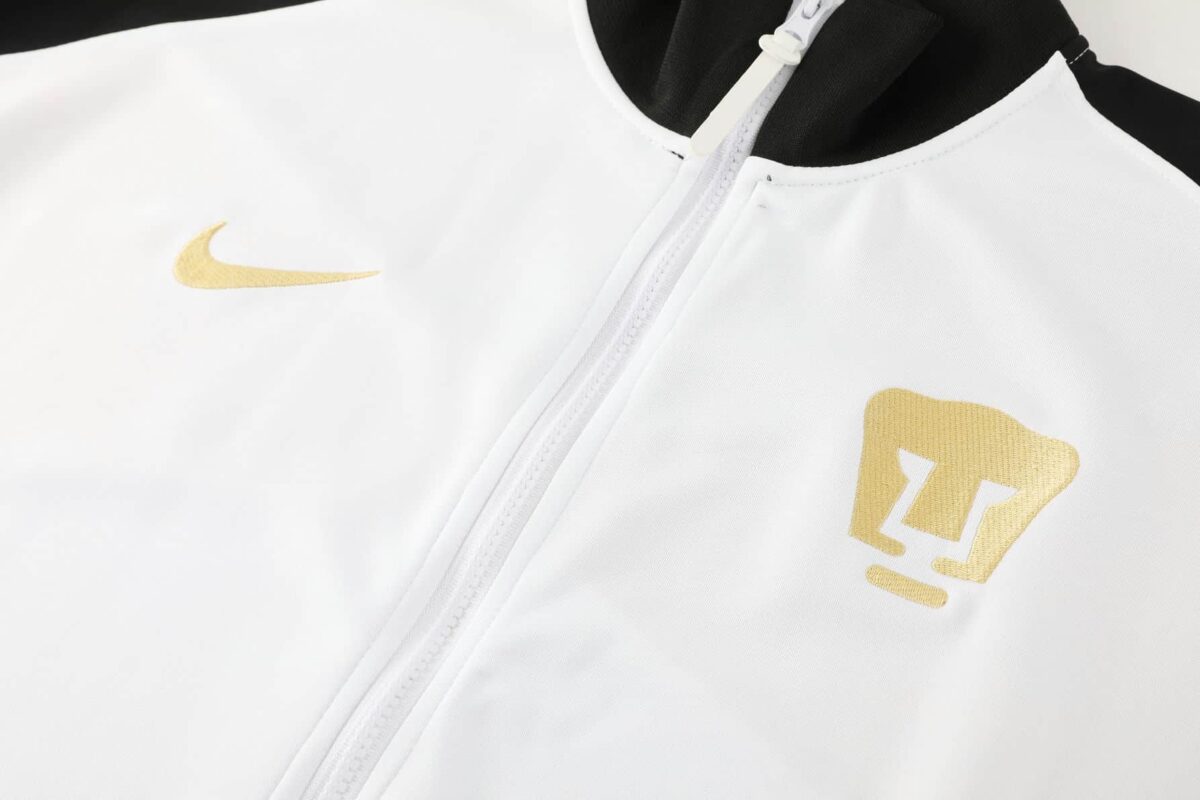 UNAM Pumas 2024-25 White-Black Jacket Tracksuit - Image 4