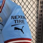 Manchester City 2022-23 Home Retro Kids Kit - Image 4