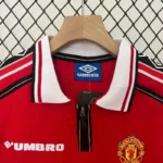 Manchester United 1998-99 Home Retro Kids Kit - Image 4