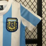Argentina 1986 FIFA World Cup Home Retro Kids Kit - Image 5