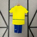 Brazil 2002 FIFA World Cup Home Retro Kids Kit - Image 7